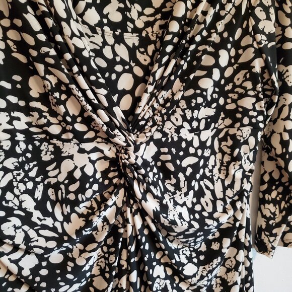 Chaps Black and White Abstract Artsy Midi XL - Picture 8 of 14